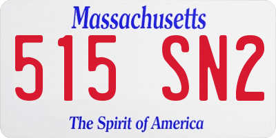 MA license plate 515SN2