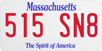 MA license plate 515SN8