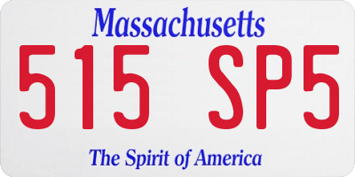 MA license plate 515SP5