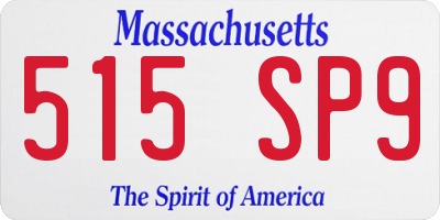 MA license plate 515SP9