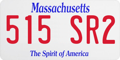 MA license plate 515SR2