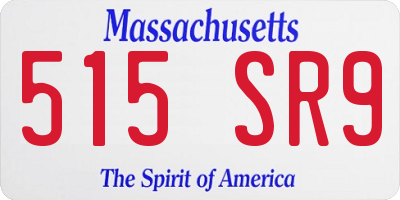 MA license plate 515SR9