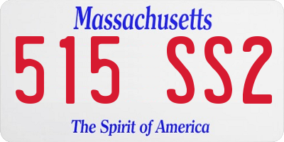 MA license plate 515SS2