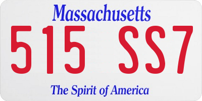 MA license plate 515SS7