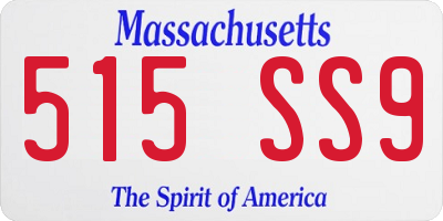 MA license plate 515SS9