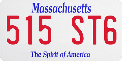 MA license plate 515ST6
