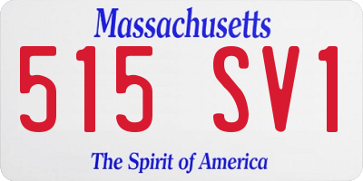 MA license plate 515SV1