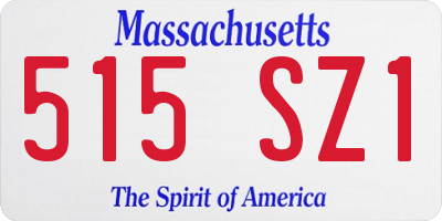 MA license plate 515SZ1