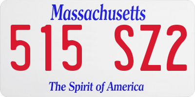 MA license plate 515SZ2