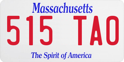 MA license plate 515TA0