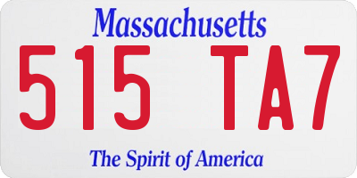 MA license plate 515TA7