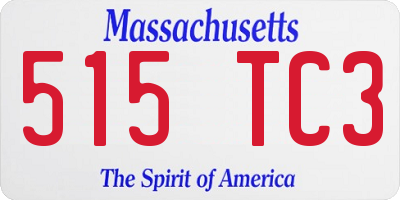 MA license plate 515TC3