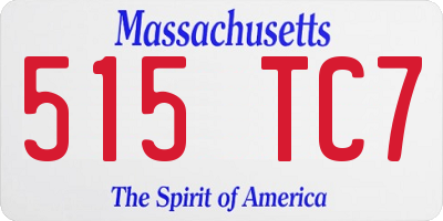 MA license plate 515TC7