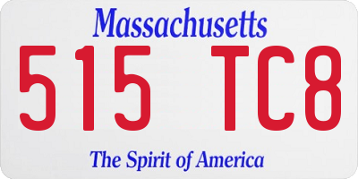 MA license plate 515TC8