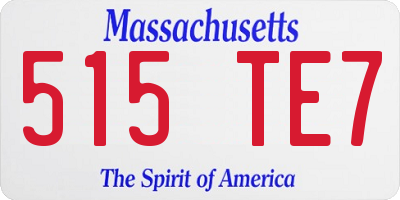 MA license plate 515TE7