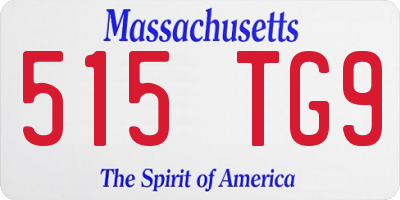 MA license plate 515TG9