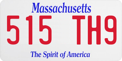 MA license plate 515TH9