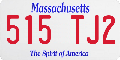 MA license plate 515TJ2