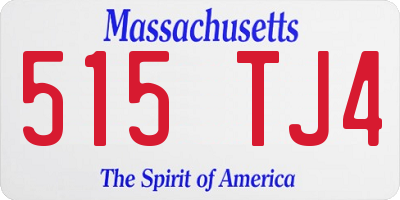 MA license plate 515TJ4