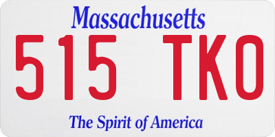 MA license plate 515TK0