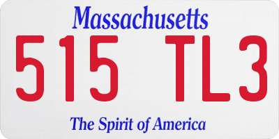 MA license plate 515TL3