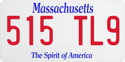 MA license plate 515TL9
