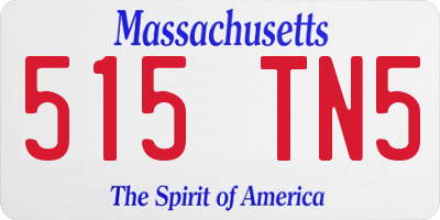 MA license plate 515TN5