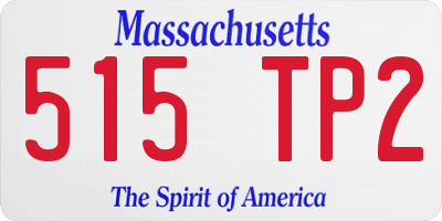 MA license plate 515TP2