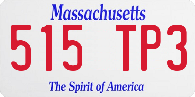 MA license plate 515TP3