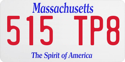MA license plate 515TP8