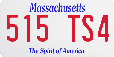 MA license plate 515TS4