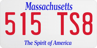 MA license plate 515TS8