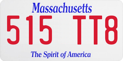 MA license plate 515TT8