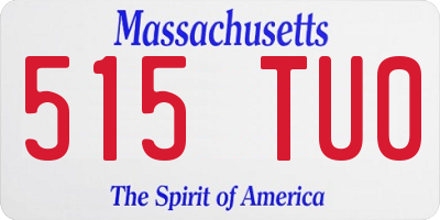 MA license plate 515TU0