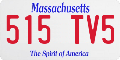 MA license plate 515TV5