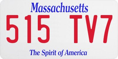 MA license plate 515TV7