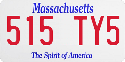MA license plate 515TY5