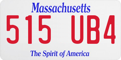 MA license plate 515UB4