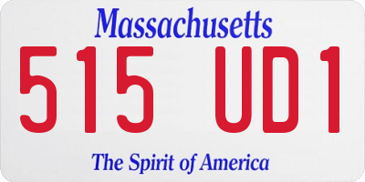 MA license plate 515UD1