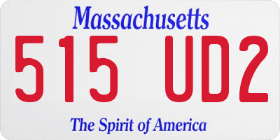 MA license plate 515UD2