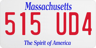 MA license plate 515UD4