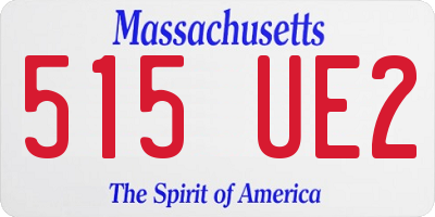 MA license plate 515UE2
