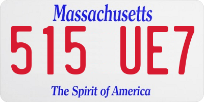MA license plate 515UE7