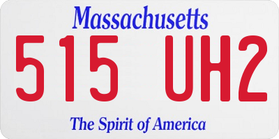 MA license plate 515UH2