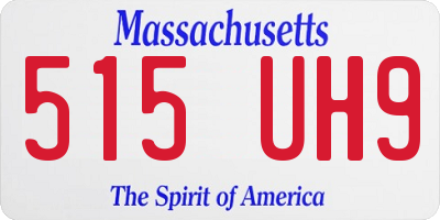MA license plate 515UH9