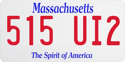MA license plate 515UI2