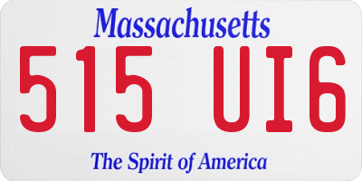 MA license plate 515UI6