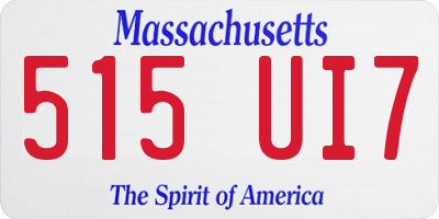 MA license plate 515UI7