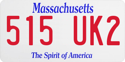 MA license plate 515UK2