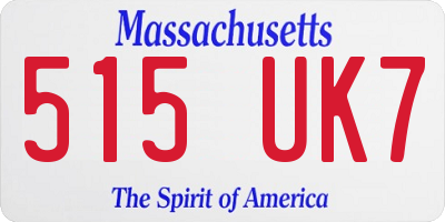 MA license plate 515UK7